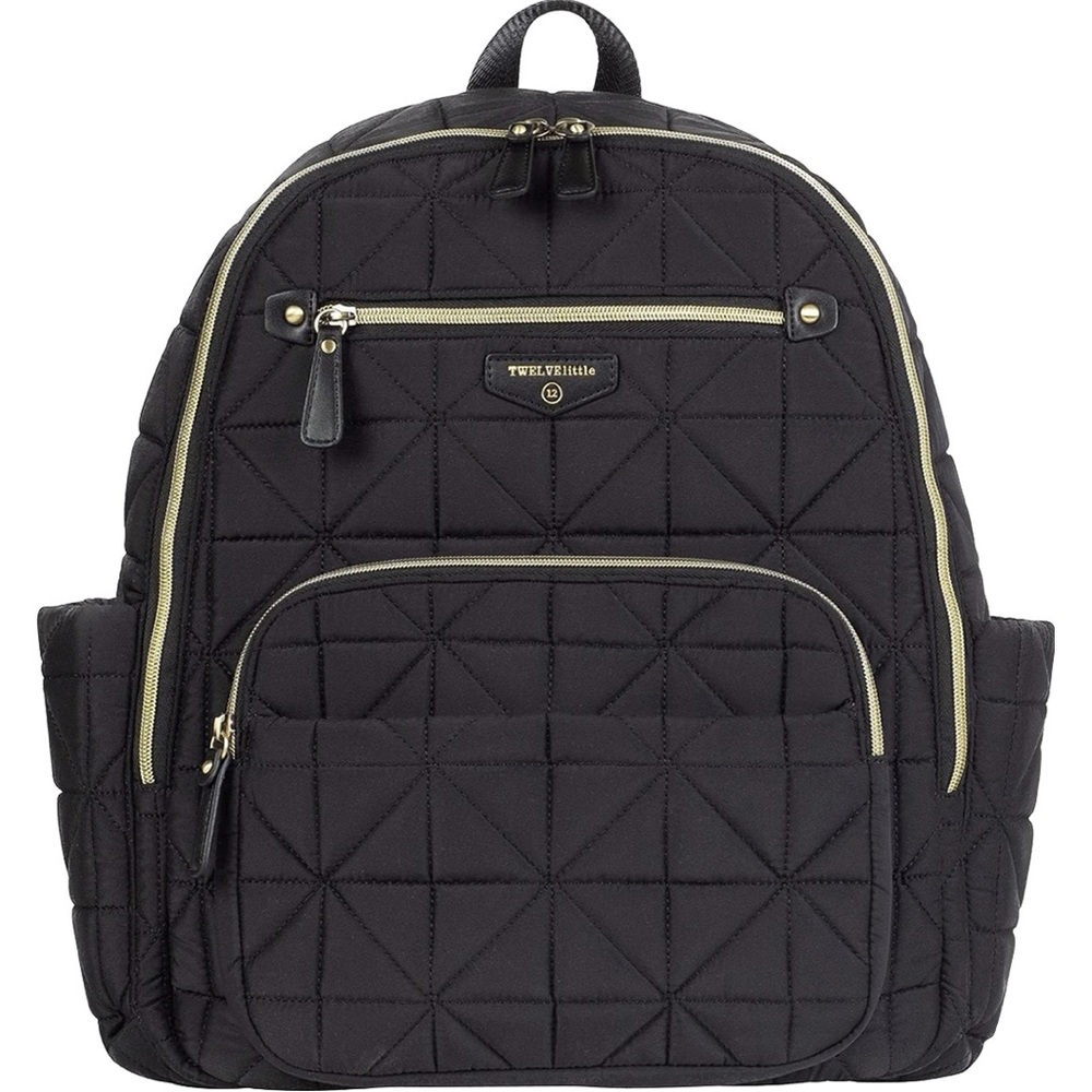 New Momma Sale! New! Twelve Little Designer Black Quilted Companion Diaper Bag